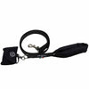 Tre Ponti Strength Leash soft and comfortable Single Handle Leash shown with Tre Ponti bag dispenser in black